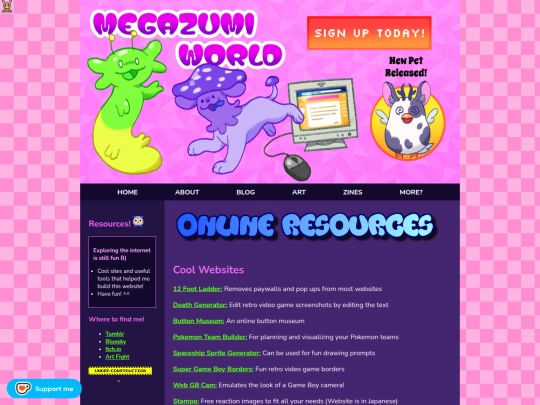 resources screenshot