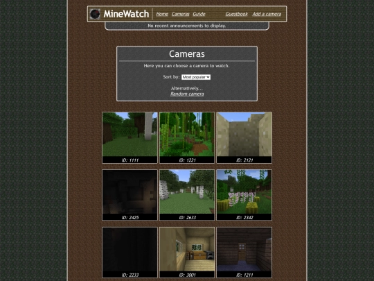 cameras screenshot