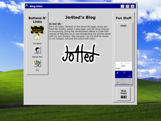 blog screenshot
