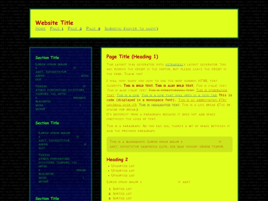 index screenshot