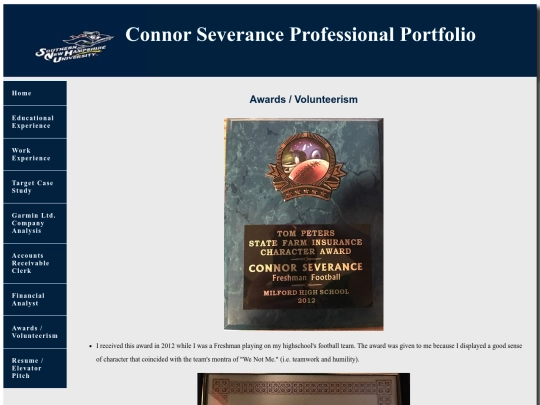 awardsvolunteerism screenshot