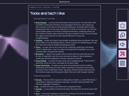 tools screenshot