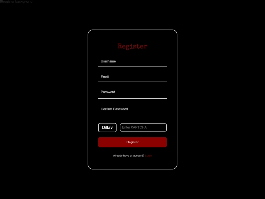 registration screenshot
