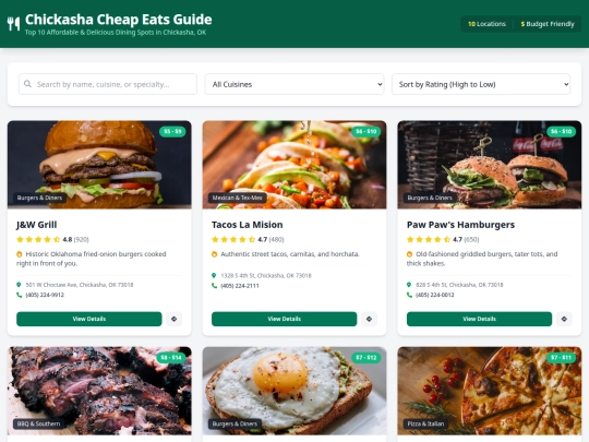 OKCheapEats/ChickashaCheapEats screenshot