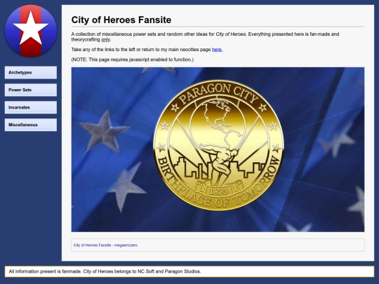 coh-fansite screenshot