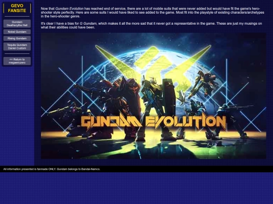 gevo-fansite screenshot