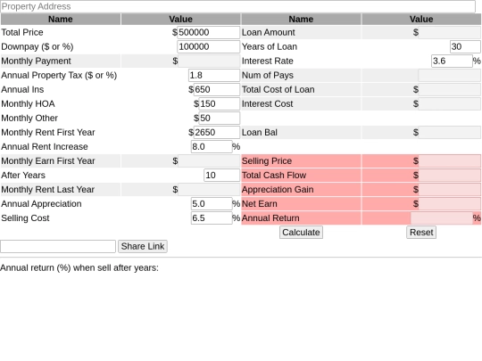 MortgageTool3.2 screenshot