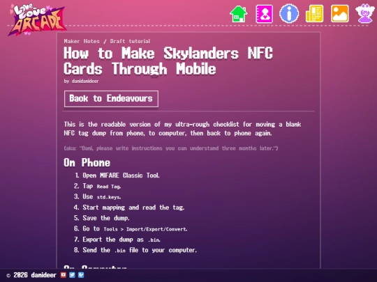dani/endeavours/skylanders-nfc-cards screenshot