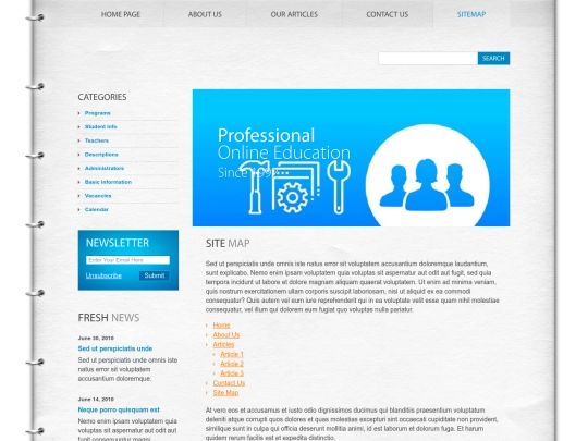 Admin/Modern/sitemap screenshot