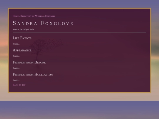 world_pages/ezunaria/sandra_foxglove screenshot