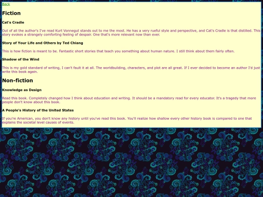 book-recommendations screenshot