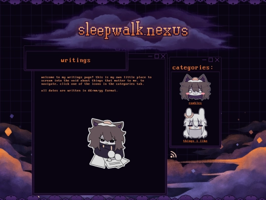 writings screenshot