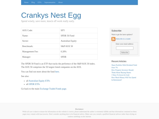 investing/etfs/sfy screenshot