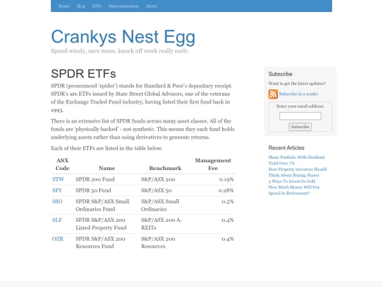 investing/etfs/spdr screenshot