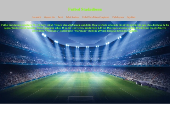 Futbol stadadionu screenshot