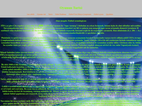 Oyunun tarixi screenshot