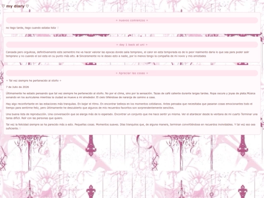 diary screenshot