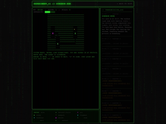 experiment screenshot