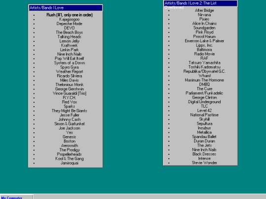 bands screenshot