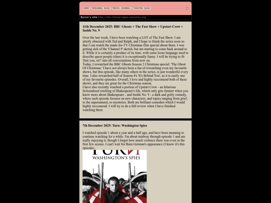 Blogs & Journals/mediajournal screenshot