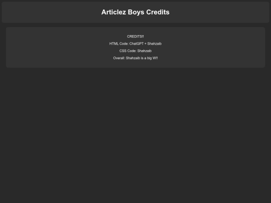 credits screenshot