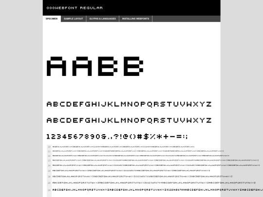 fonts/000webfont-demo screenshot