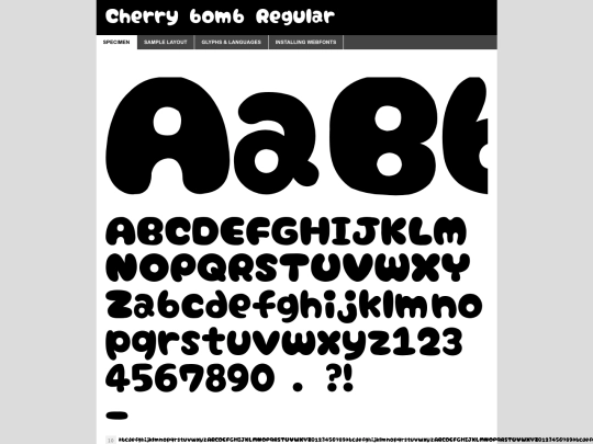 fonts/cherrybomb-demo screenshot