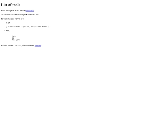 tooling screenshot