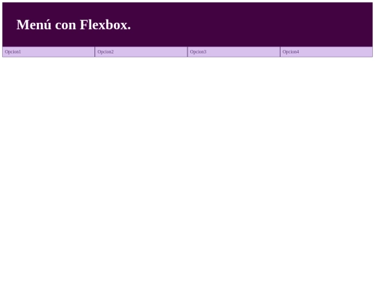 menus/Menu screenshot