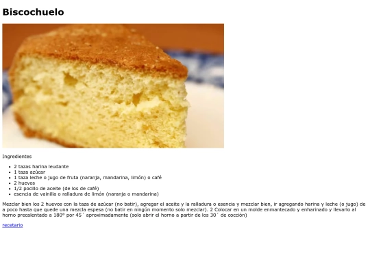 Recetario/Biscochuelo/biscochuelo screenshot