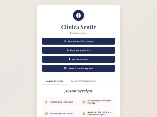 linktree/sentir screenshot