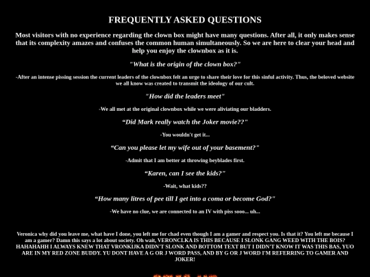 main/FAQ screenshot