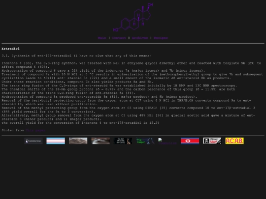 Recipes/Estradiol screenshot
