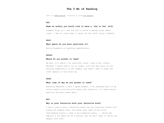 aboutme/5wsofreading screenshot