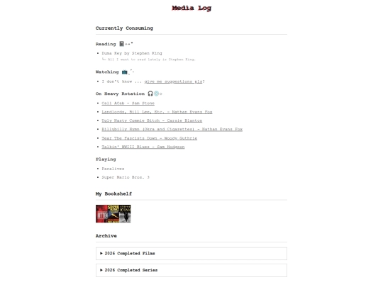 aboutme/media-log screenshot