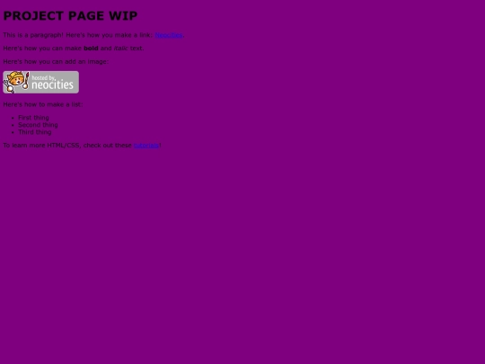 projects screenshot