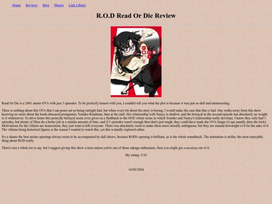 reviews/ROD screenshot
