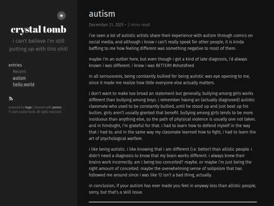 entries/autism screenshot