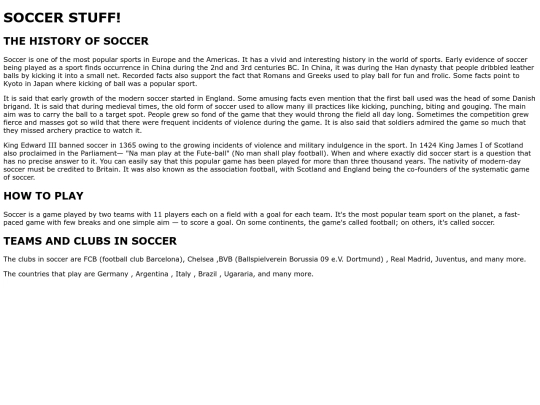 SOCCER screenshot