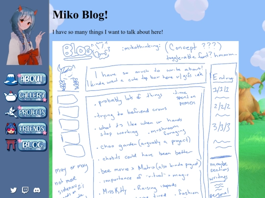 Blog screenshot