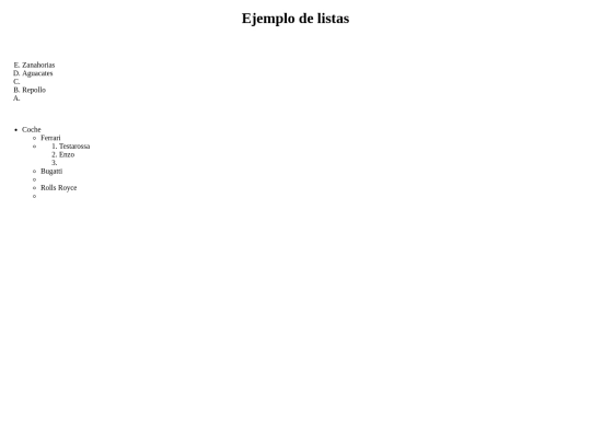 ejemplolistas screenshot