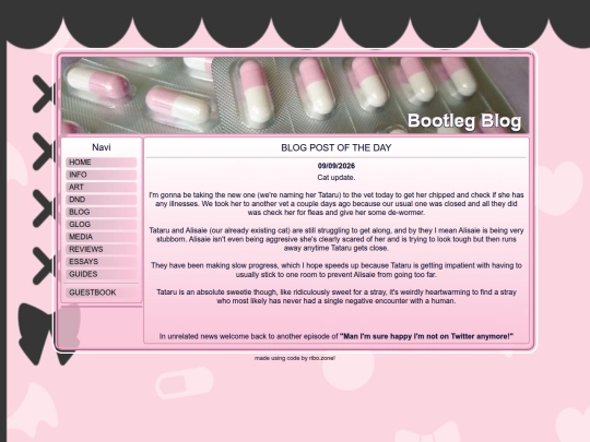 Blog screenshot
