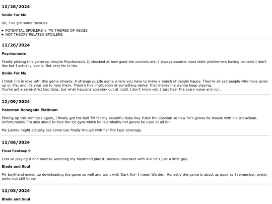 gamelogarchive screenshot