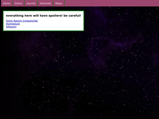 Interests screenshot