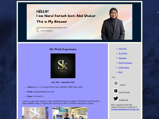 experience screenshot