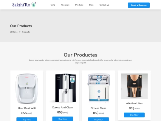 products screenshot