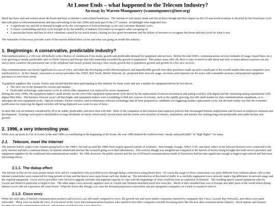 communications/loose-ends screenshot
