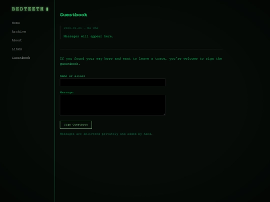 guestbook screenshot