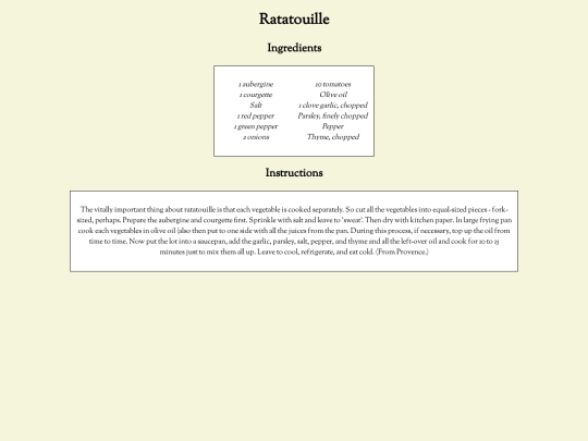 vegetables/ratatouille screenshot