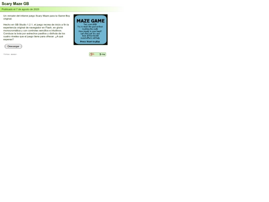 pages/projects/scary_maze_gb screenshot